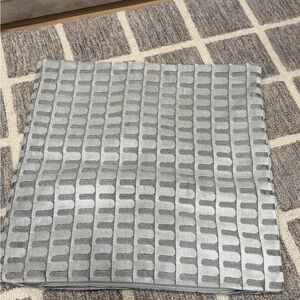 West Elm Light Gray Geometric Knit Pillow Cover